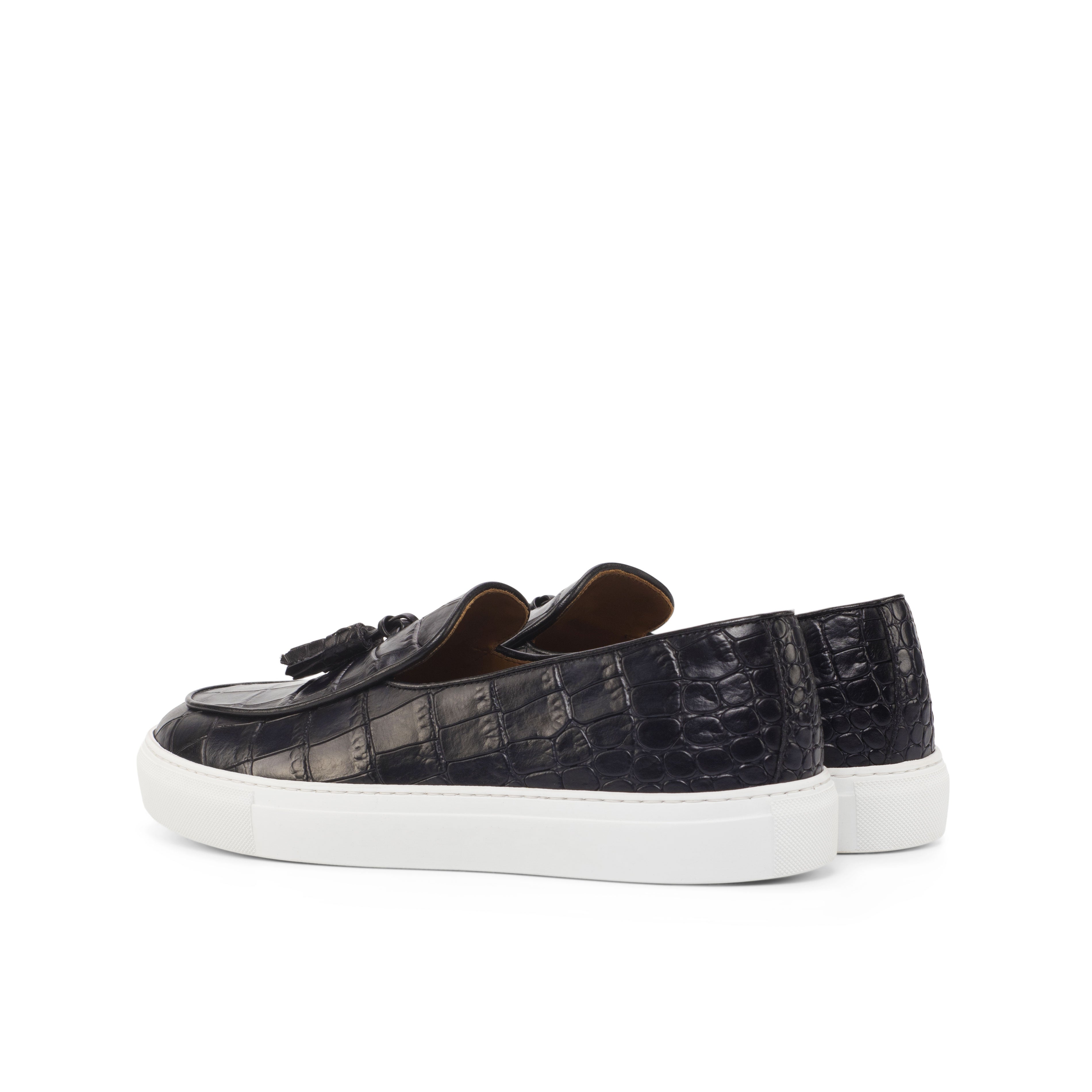 RANDOLPH BLACK CROC LOAFERS