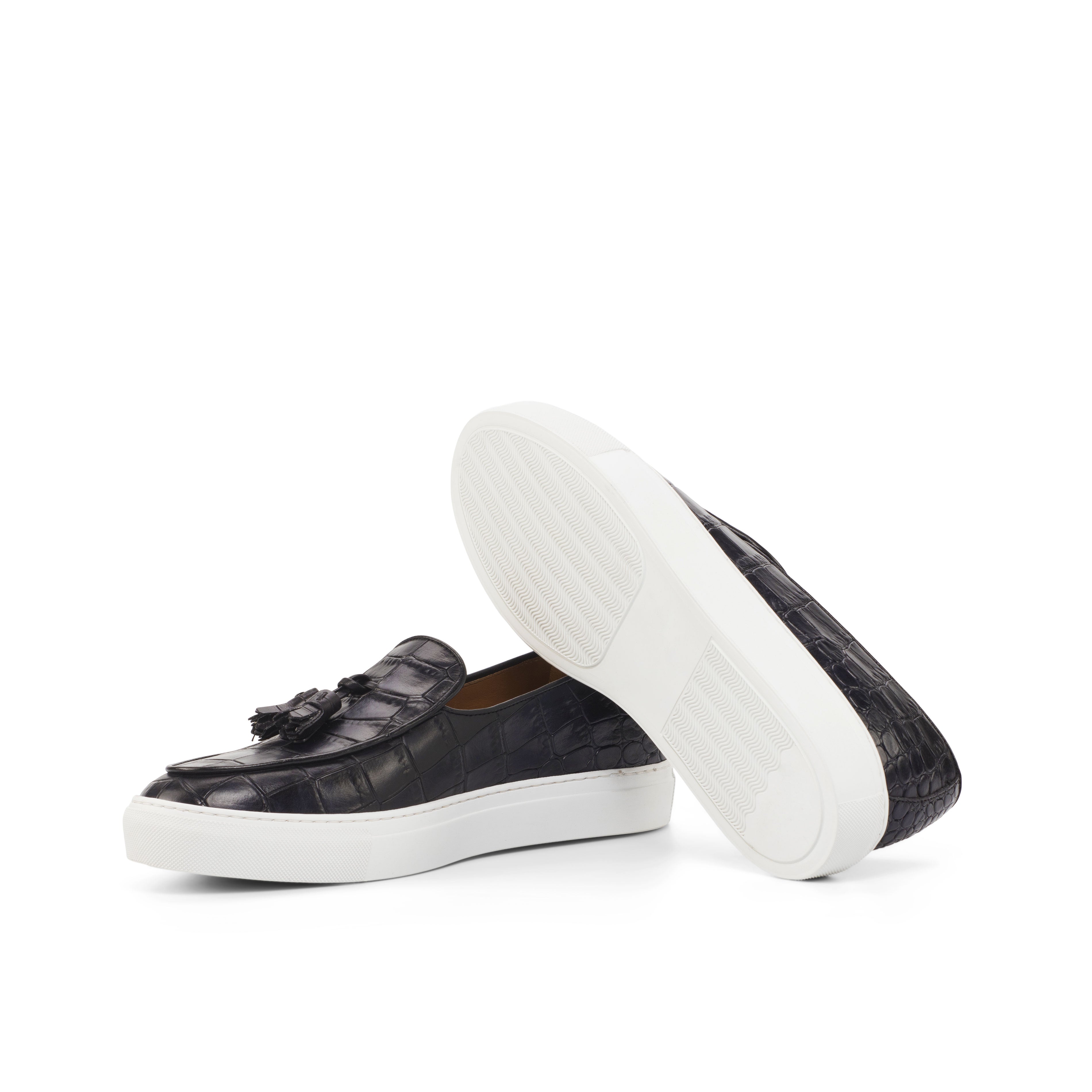RANDOLPH BLACK CROC LOAFERS