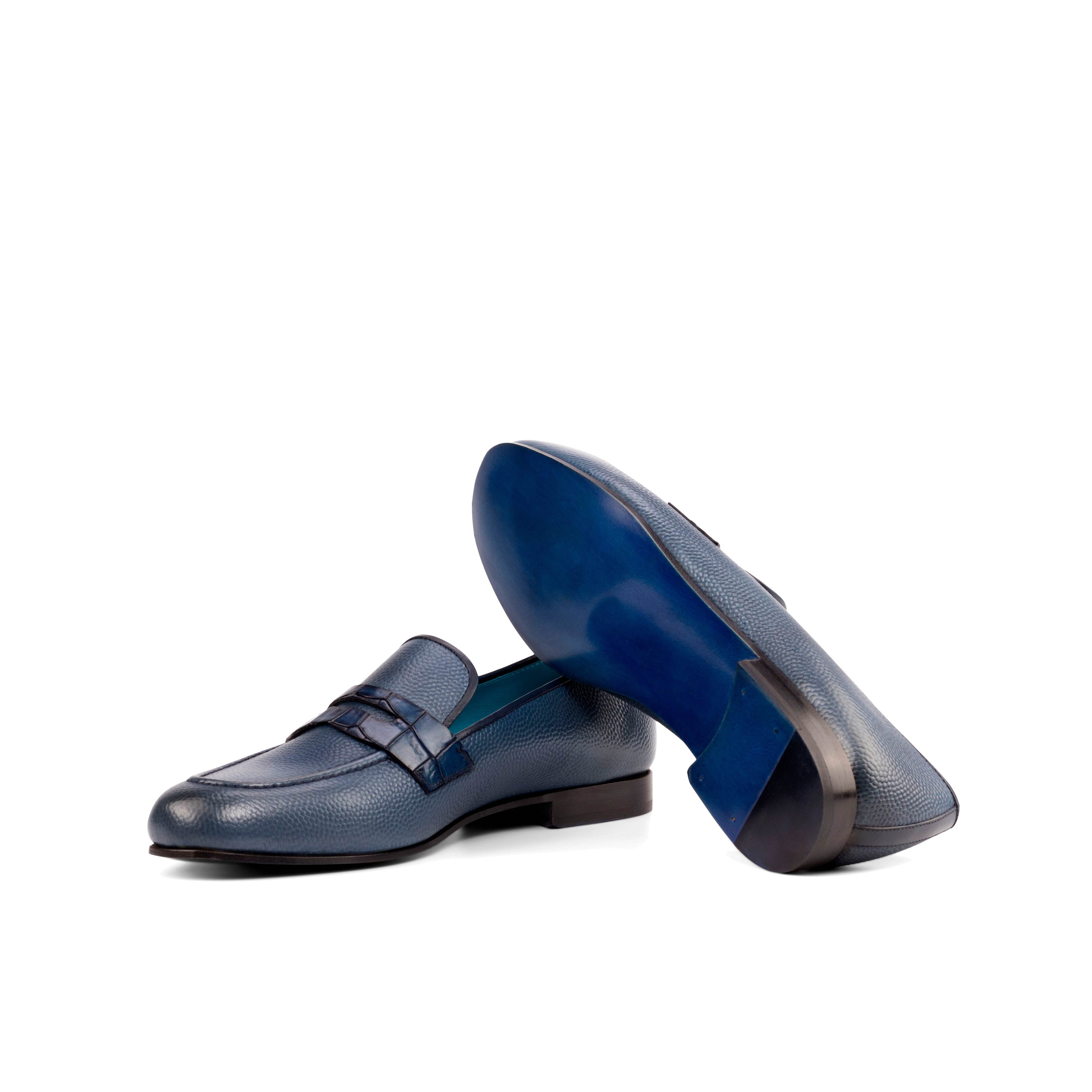 MORROCO BLUE CROCO GRAIN LOAFER