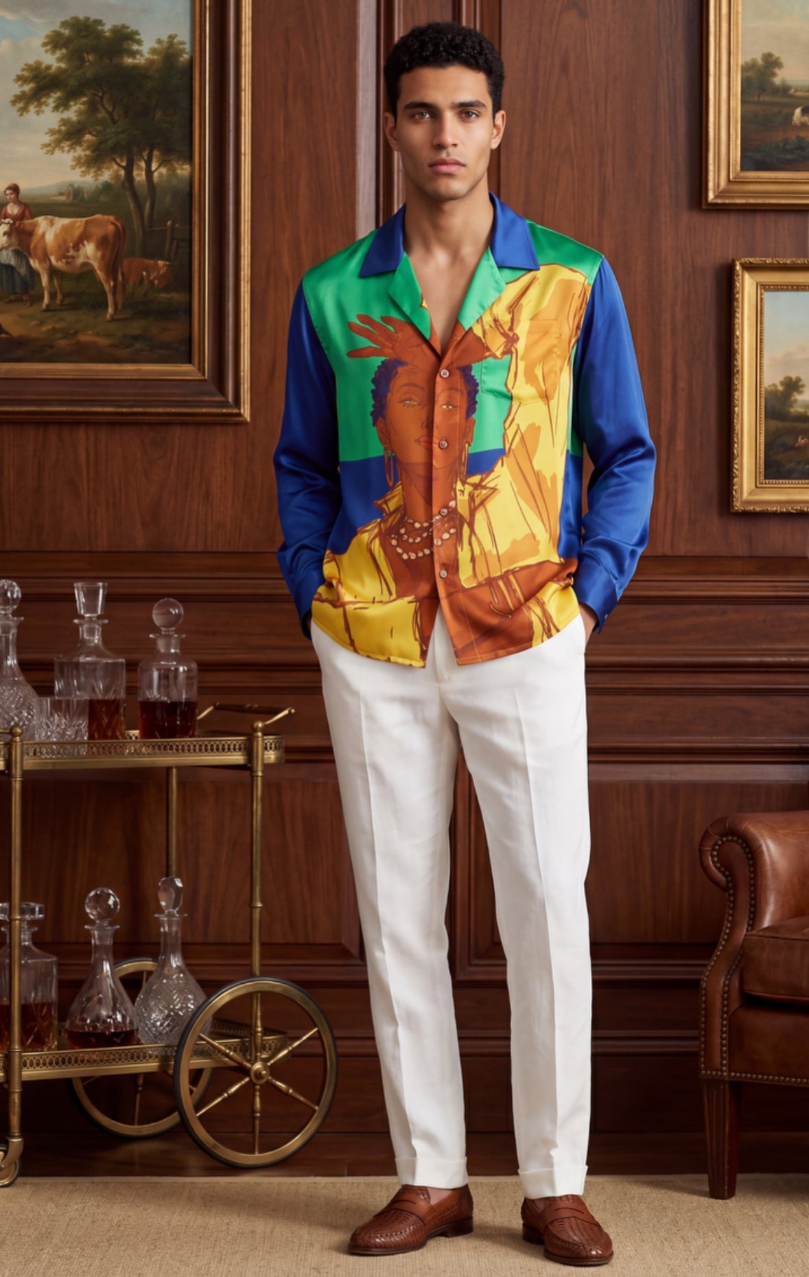BARBELLO MILAN SILK DRESS SHIRT