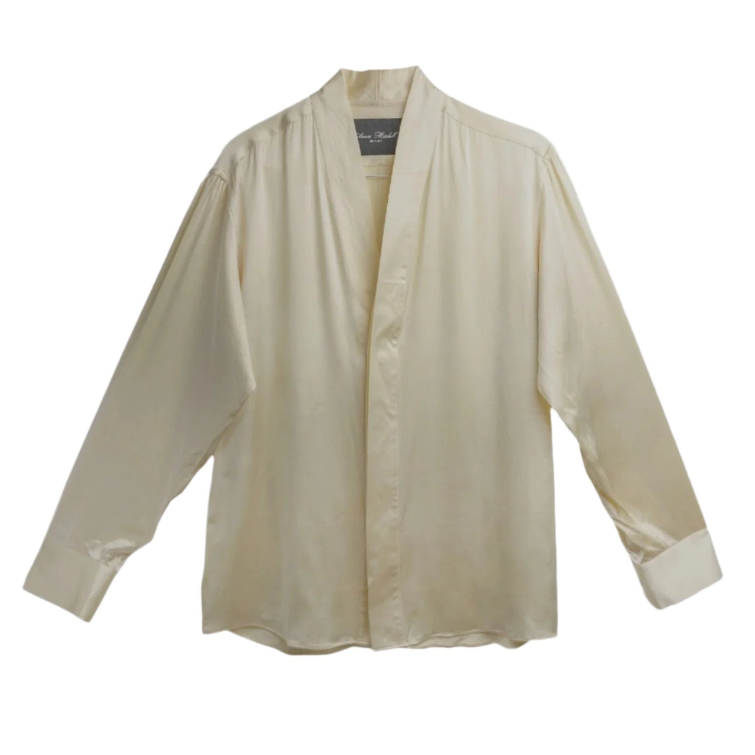 IVORY SILK YULANN DRESS SHIRT