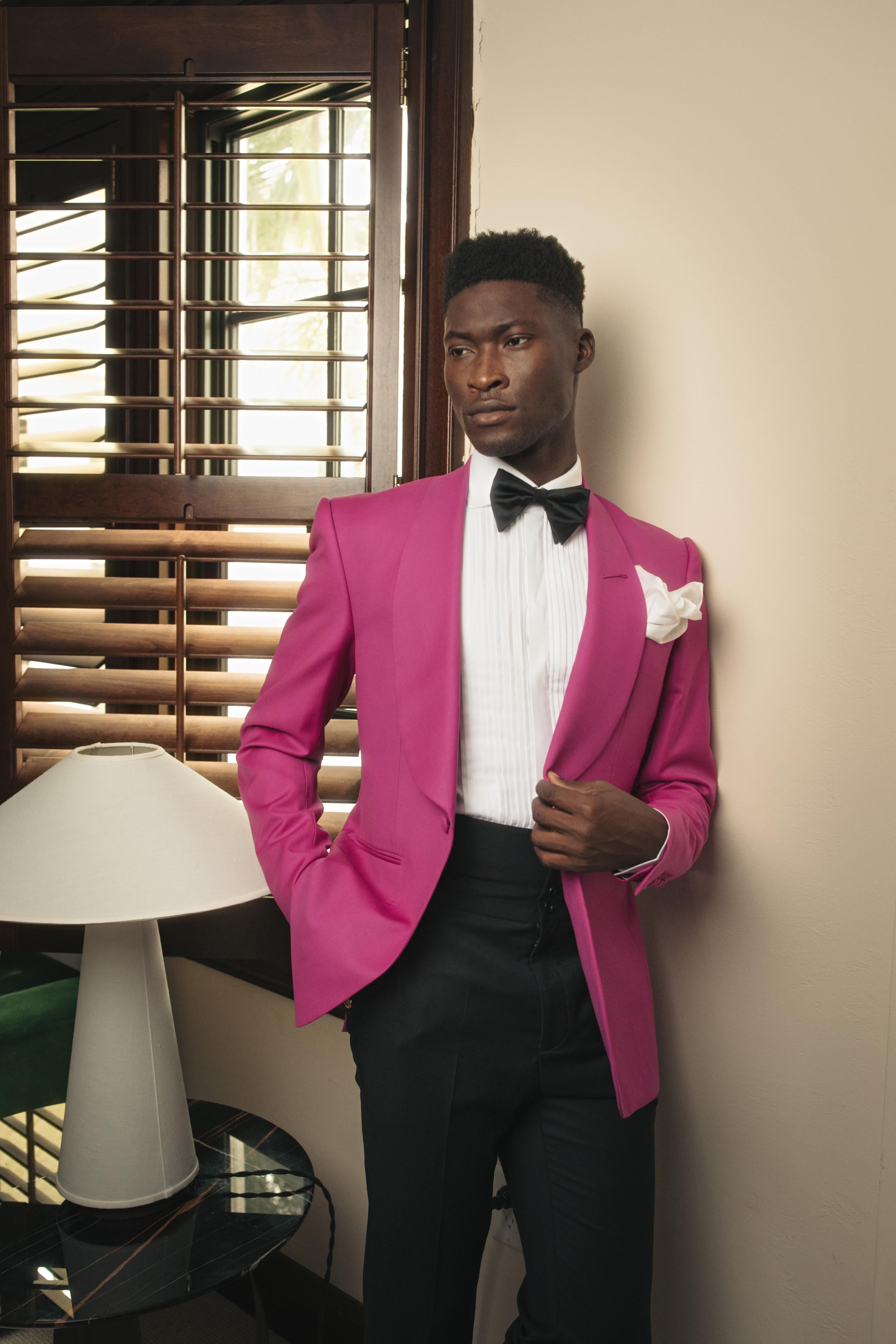 HANDCRAFTED MAGENTA DINNER JACKET